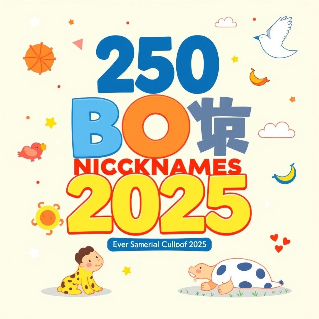 250 ชื่อเล่นลูกชายสุดฮิตปี 2025 ความหมายดีจนคุณต้องชอบ